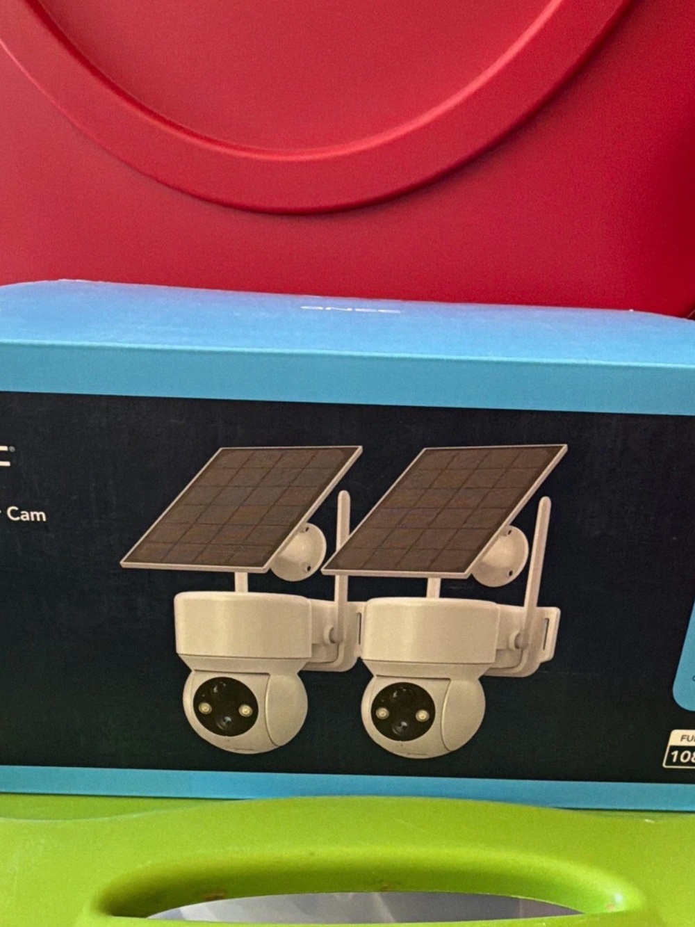 White Solar-Powered Outdoor Security Camera (Pair)
